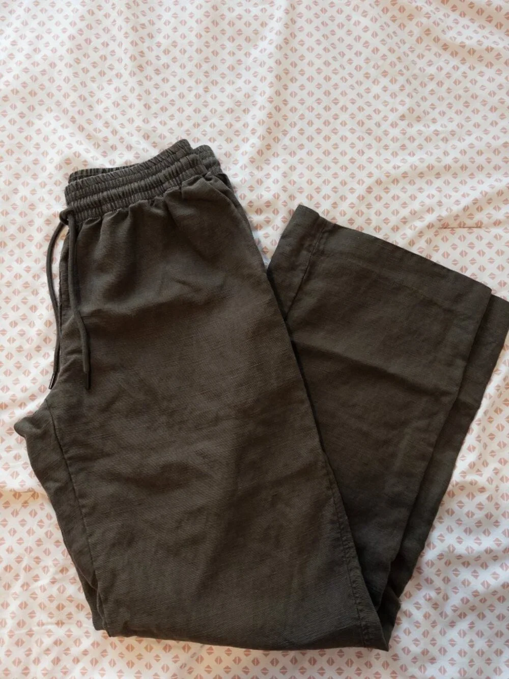 Aritzia Wilfred CruiseLinen Thesis Pants Green Linen